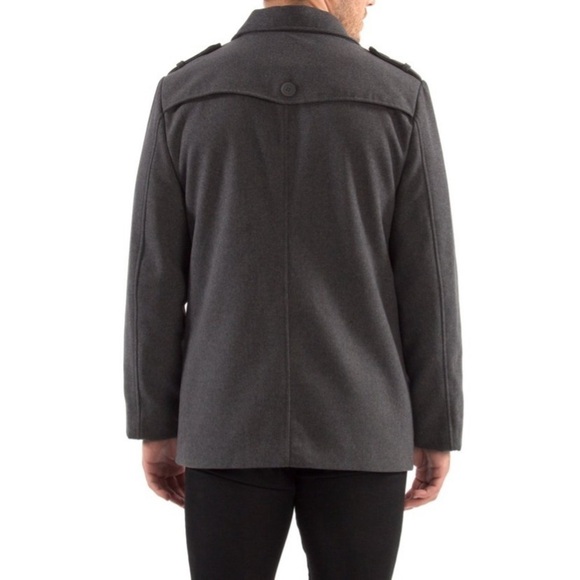 Alpine Swiss Jake Mens Wool Pea Coat Double
Breasted Jacket Gray nwt - Picture 7 of 9